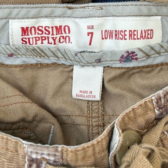 Mossimo Supply Co. Pants Womens Size 7 Brown Low Rise Relaxed Corduroy Cargo - Picture 8 of 9